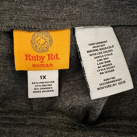 Ruby Rd Gray pull on pants size 1X - Picture 6 of 7